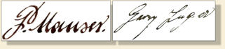 Paul Mauser and Georg Luger Original Signatures. All Rights Reserved.