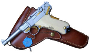 Rare Mauser Parabellum / Interarms Luger - Model 06/73 with Matte Hard Chromed Finishing. 