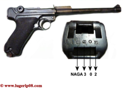 Rebarreled Imperial Artillery Luger with NAGA marks. Courtesy Giuliano Alfinito